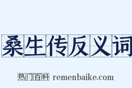 桑生传反义词是什么意思的图片